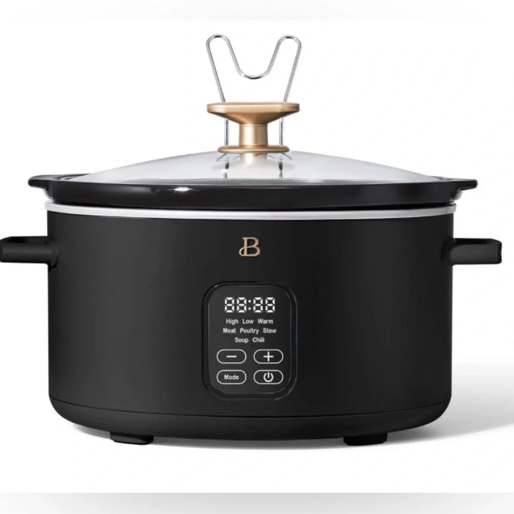 NWT Beautiful 6 Qt Programmable Slow Cooker | Color- Black Sesame.